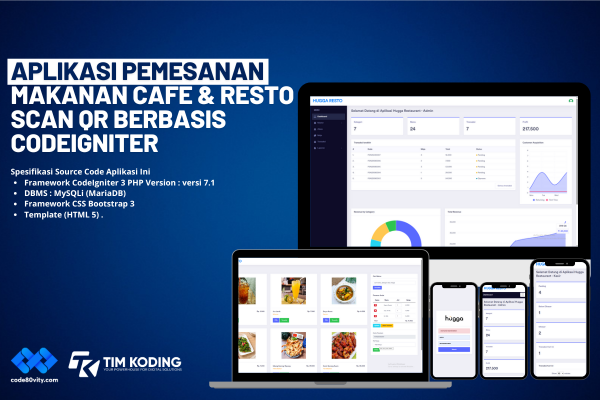 Aplikasi Pemesanan Makanan Cafe & Resto Scan QR Berbasis CodeIgniter